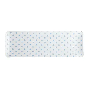 Fabric Tray Oblong Heart Blue