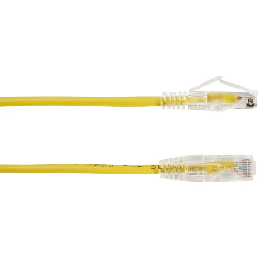 1Ft Yellow Cat6A Slim 28Awg Pat,Ch Cable 500Mhz Utp Cm Snagless