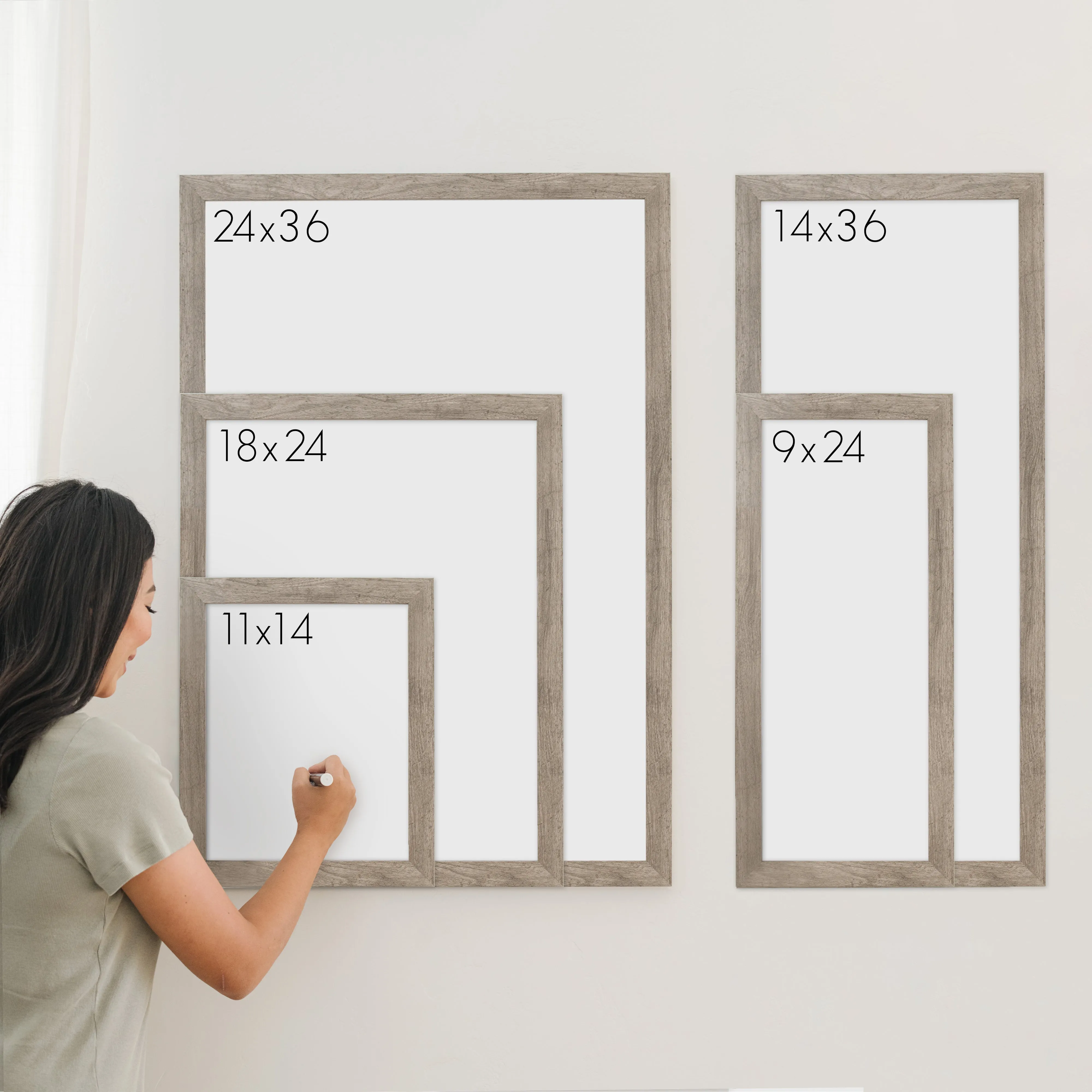 2 Person Framed Whiteboard Chore Chart  | Vertical Eagleton