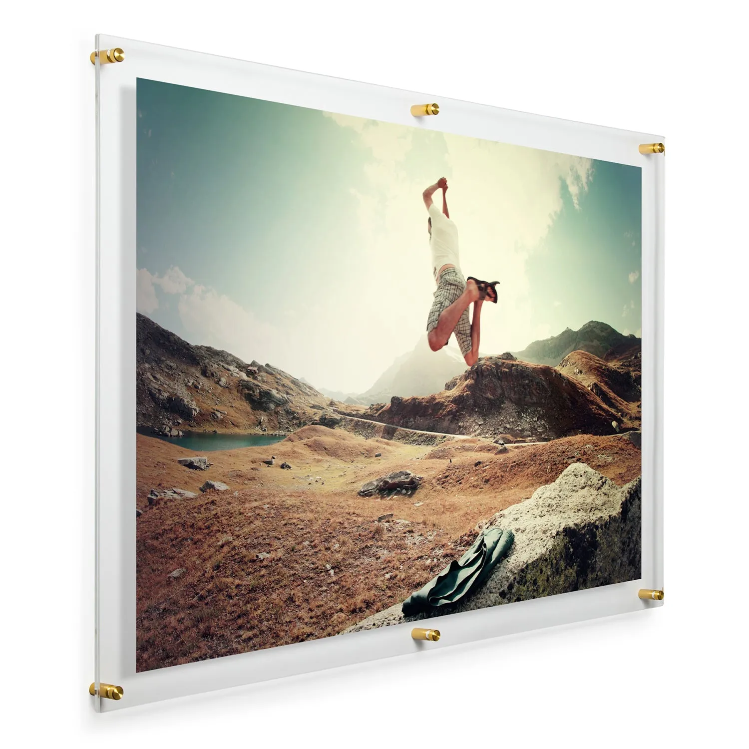 24x36" Photo Floating Acrylic Clear Picture Frame (Frame Size 28x40")