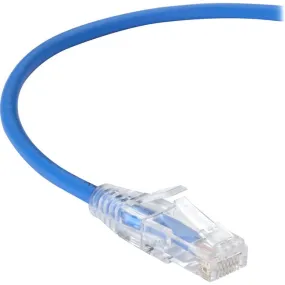 2Ft Blue Cat6 Slim 28Awg Patch,Cable 250Mhz Utp Cm Snagless