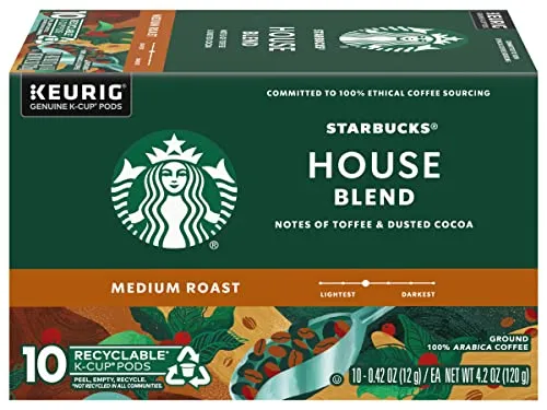 3 Pack Starbucks Coffee K-Cup Pods House Blend 10 CT/Box