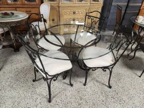 54" Round Dining Table w. 4 Chairs