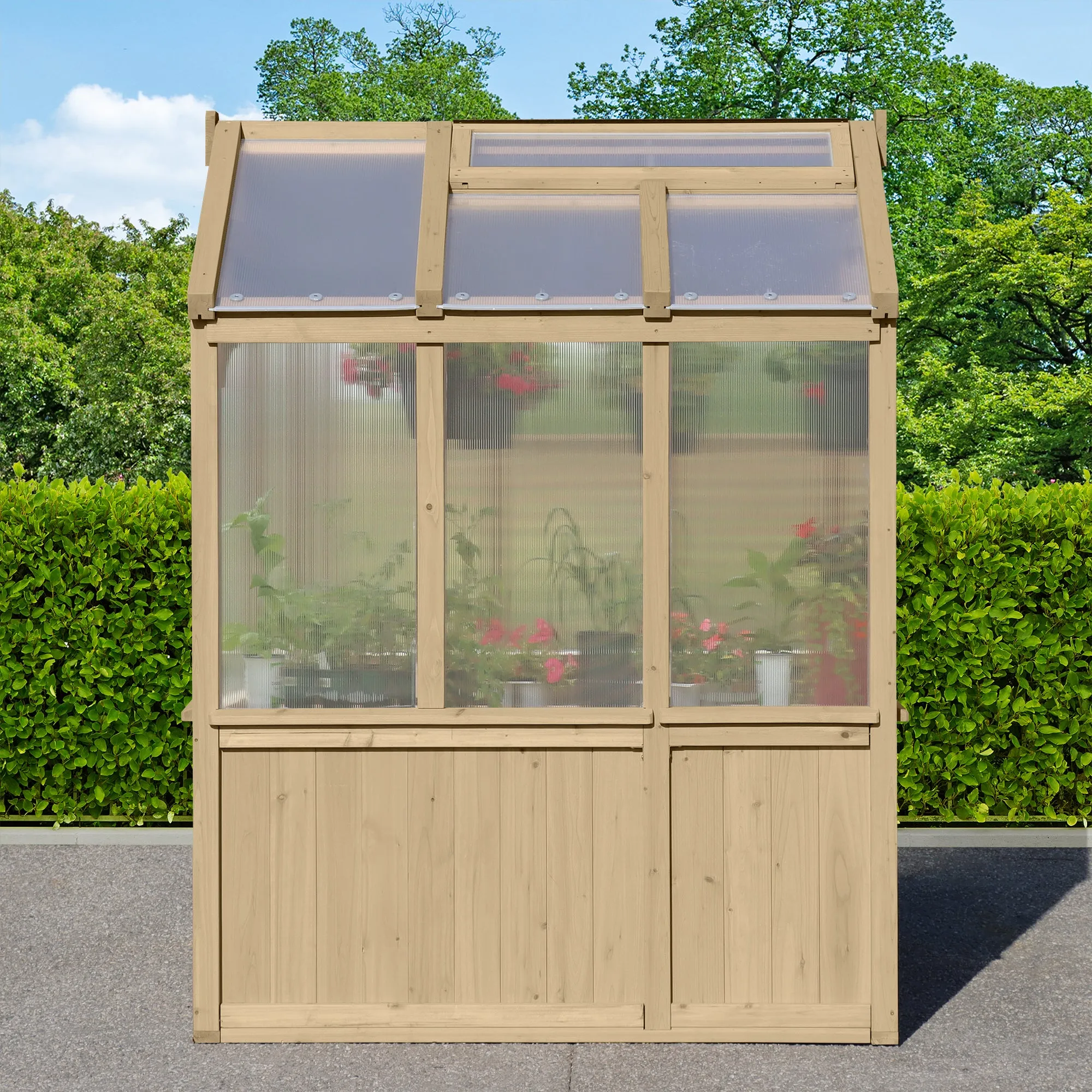 6.7' x 6.0' Meridian Premium Cedar Greenhouse