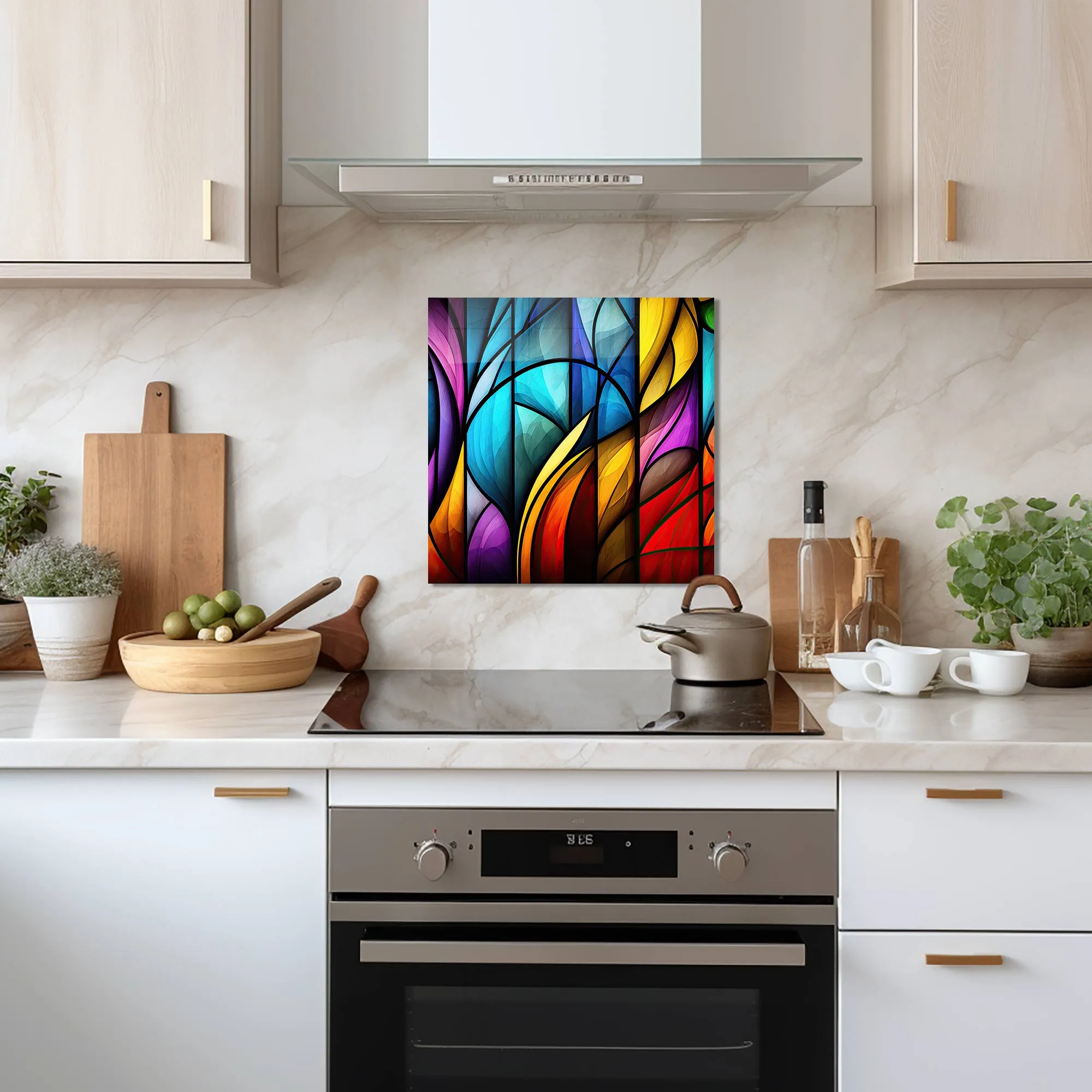 Abstract Brushes - Glass Splashback