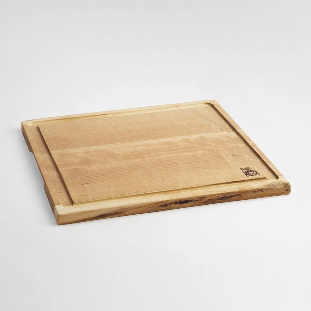 Andrew Pearce Live Edge Large Cherry Cutting Board with Juice Groove