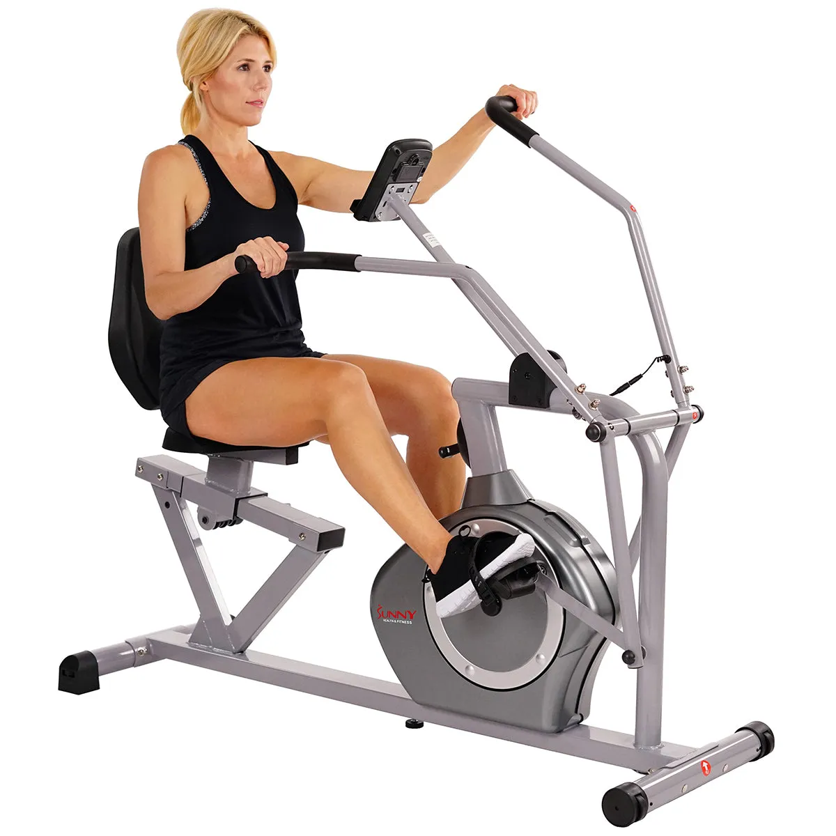 Arm Exerciser Magnetic Recumbent Bike Cross Trainer w/ High 350 LB Weight Capacity