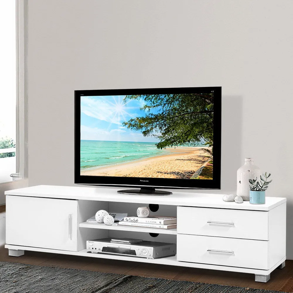 Artiss 120cm TV Stand Entertainment Unit Storage Cabinet Drawers Shelf White