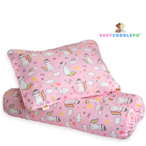 Babycuddleph Bolster Pillow Set Cats in Pink