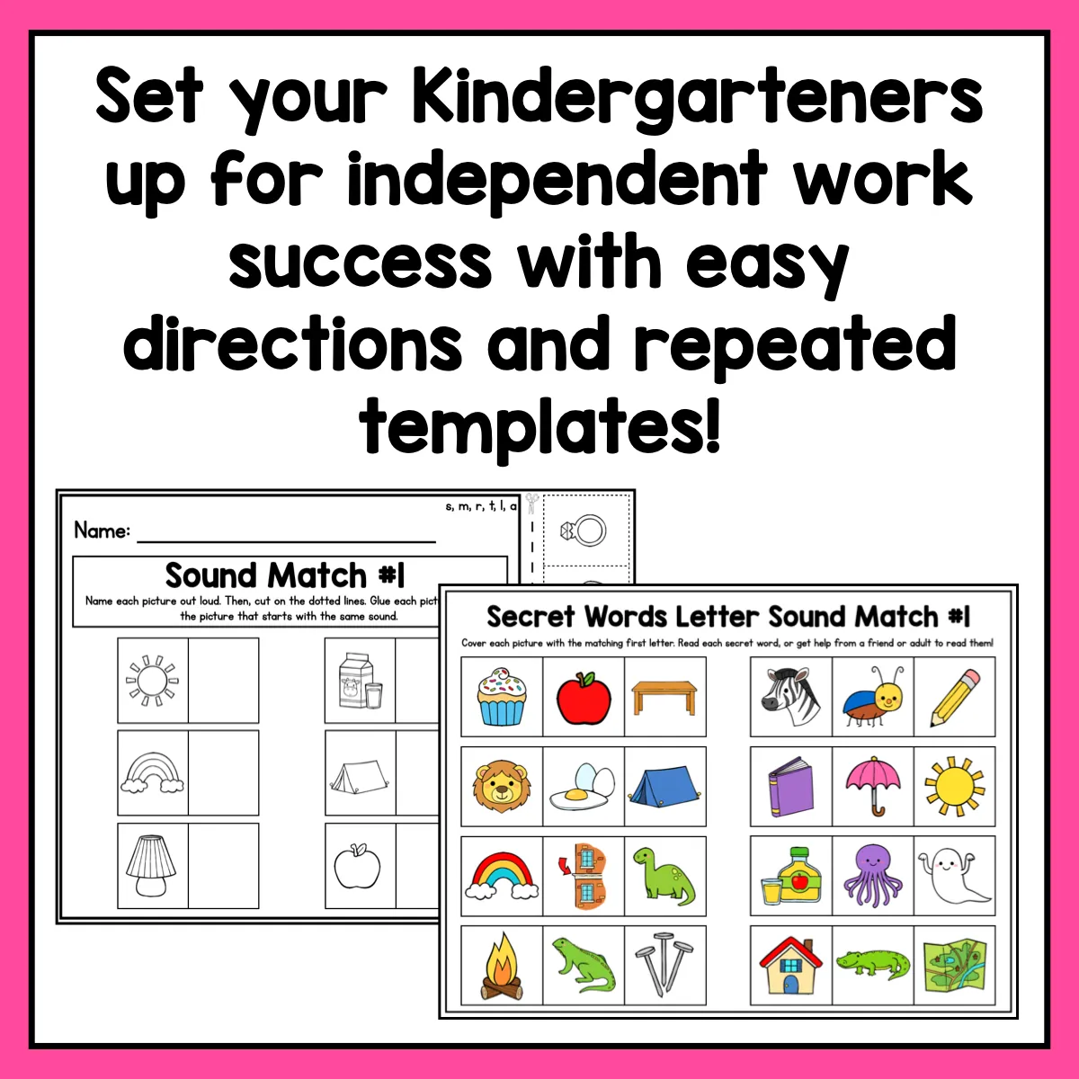 Back to School Literacy Centers for Kindergarten | Simple, No-Prep