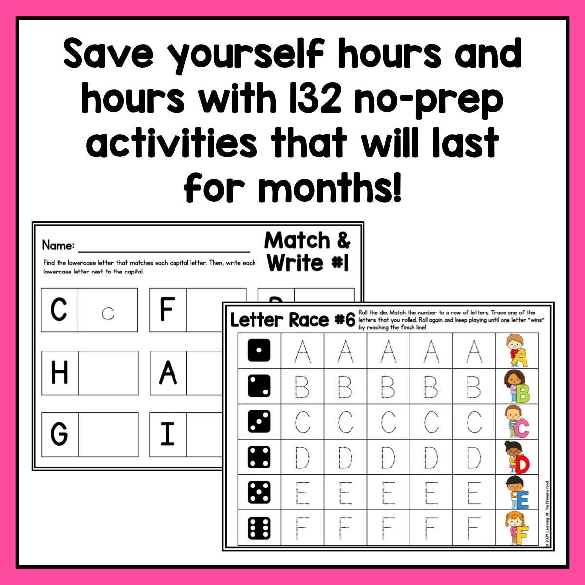 Back to School Literacy Centers for Kindergarten | Simple, No-Prep