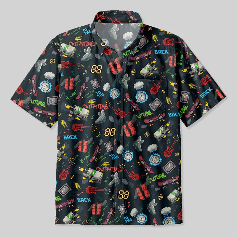 Back to the Future Elements Button Up Pocket Shirt