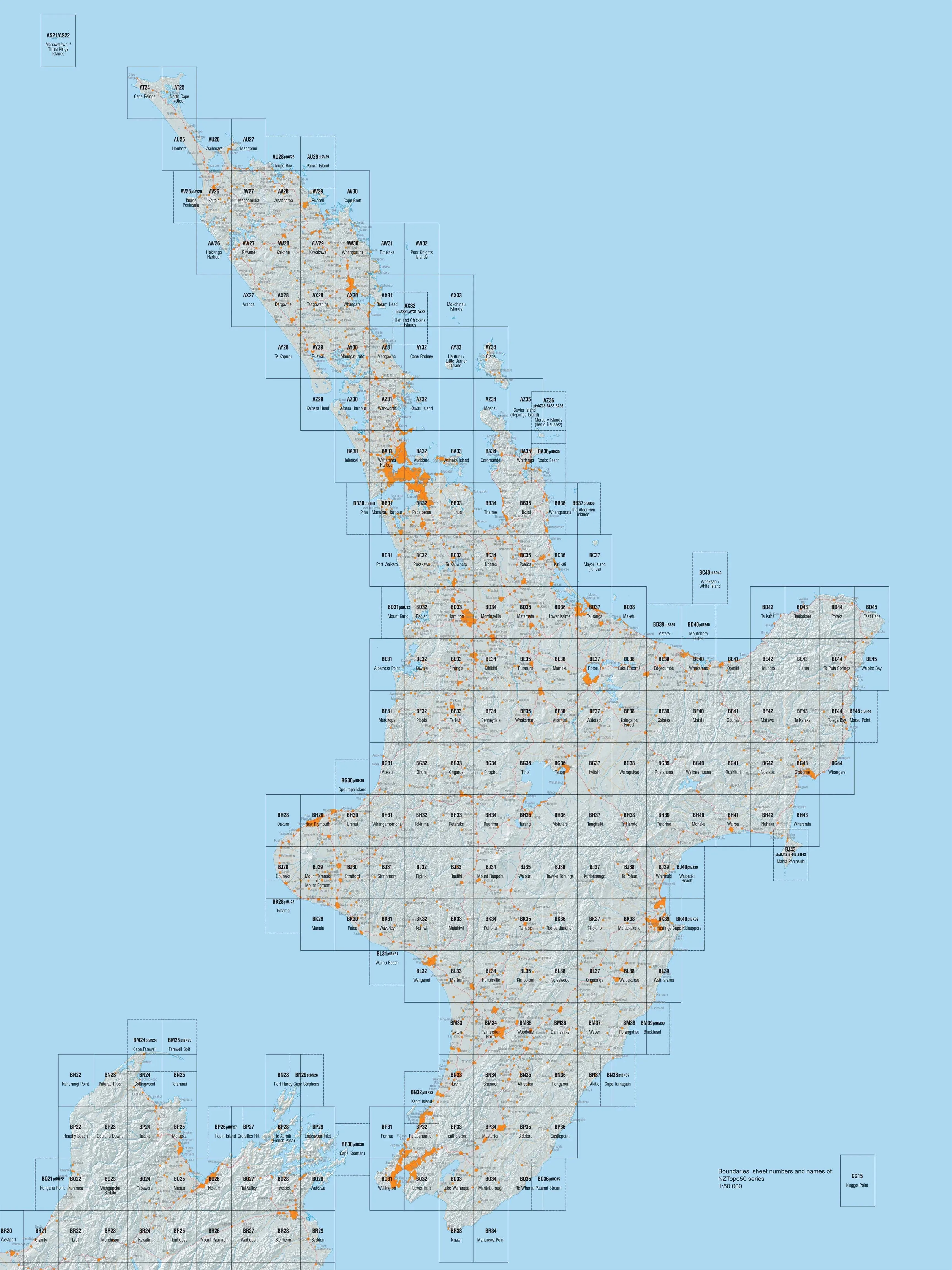 BD45 - Te Araroa Topo50 map