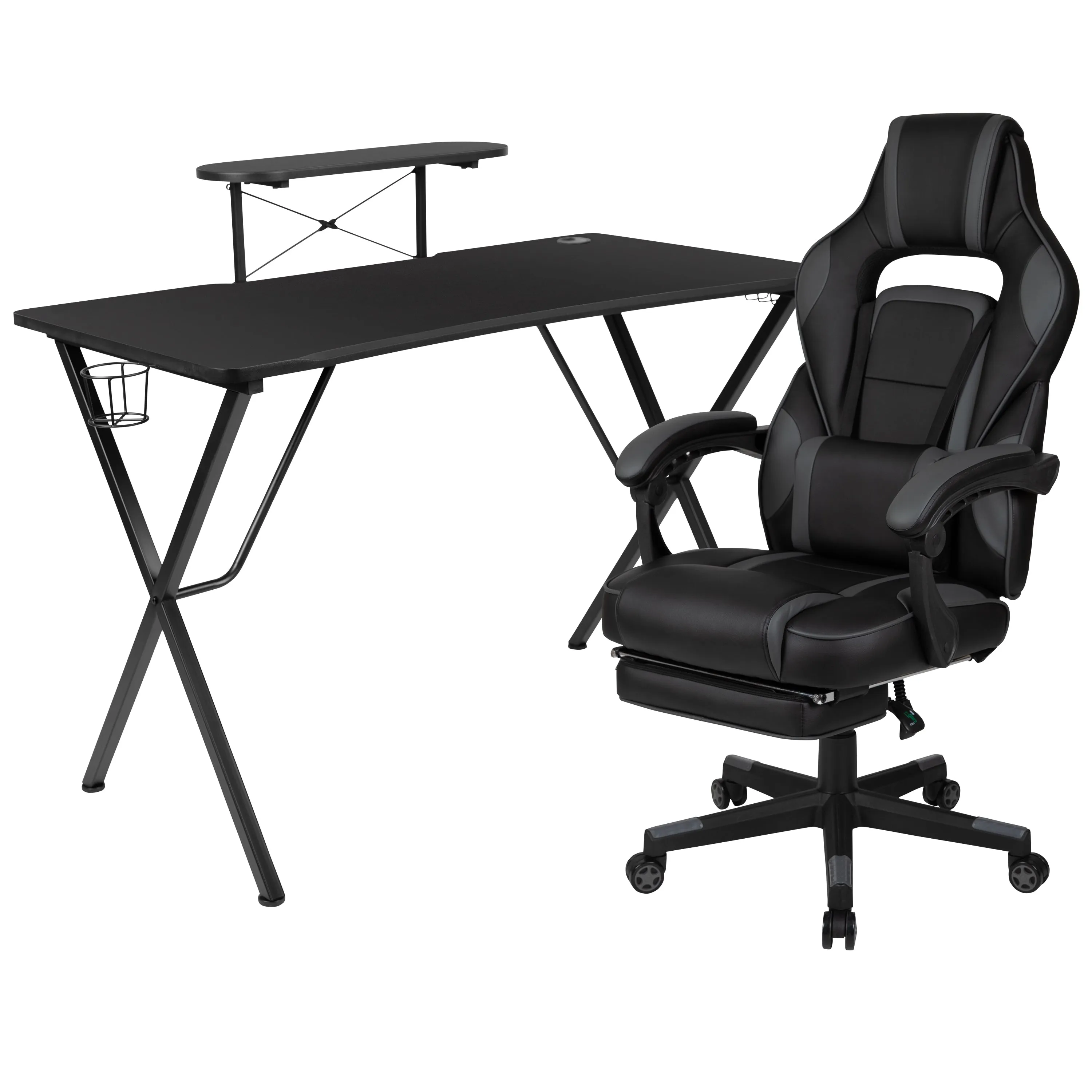 Black Gaming Desk & Chair Set BLN-X40RSG1031-BK-GG