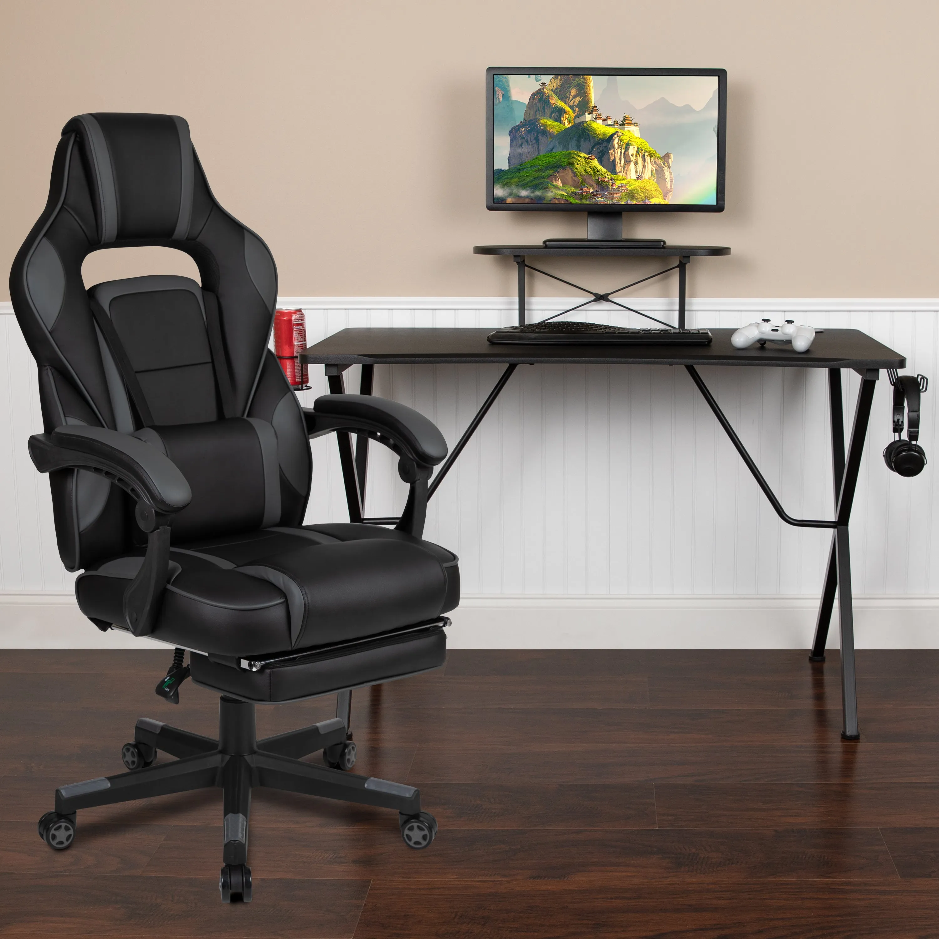 Black Gaming Desk & Chair Set BLN-X40RSG1031-BK-GG