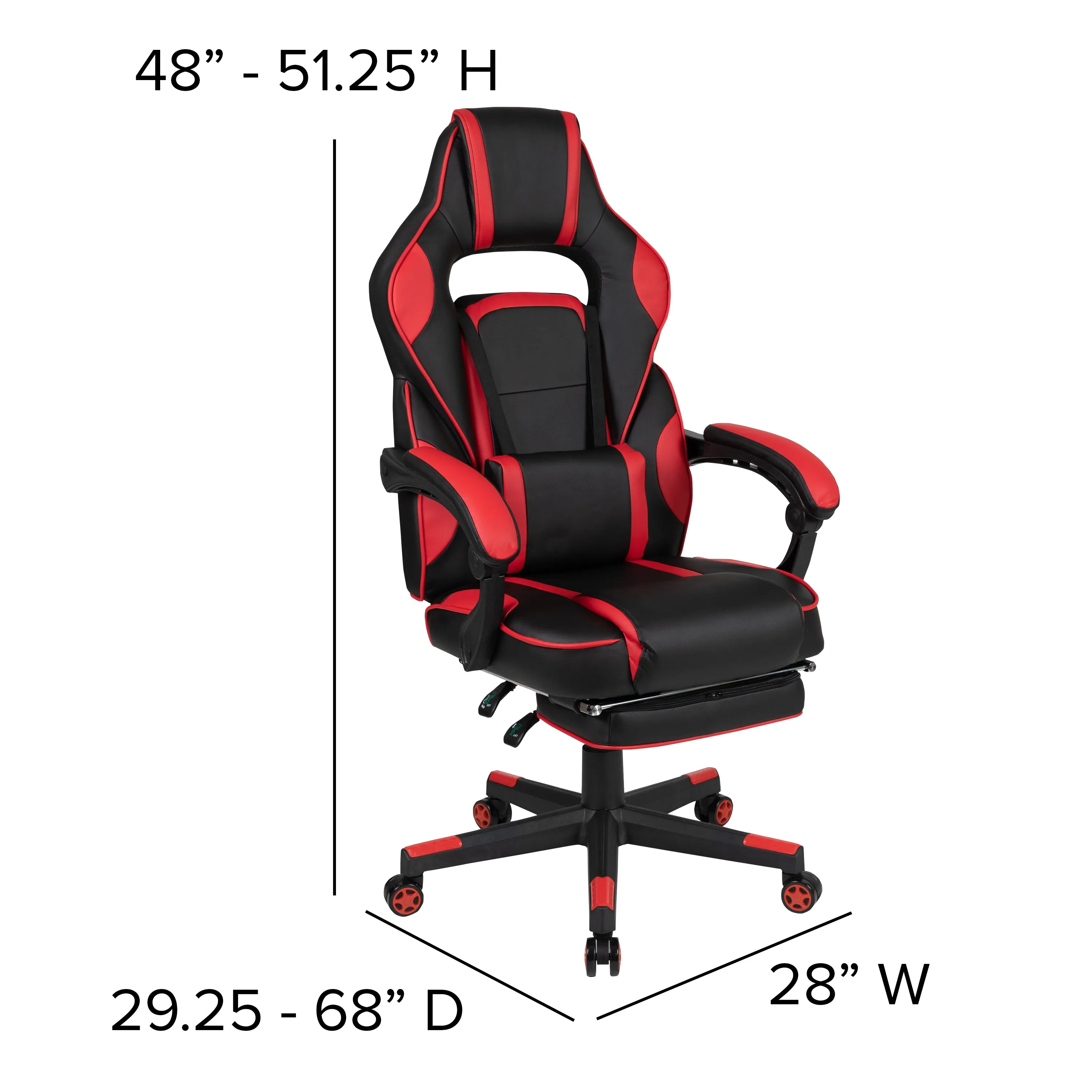 Black Gaming Desk & Chair Set BLN-X40RSG1031-RED-GG