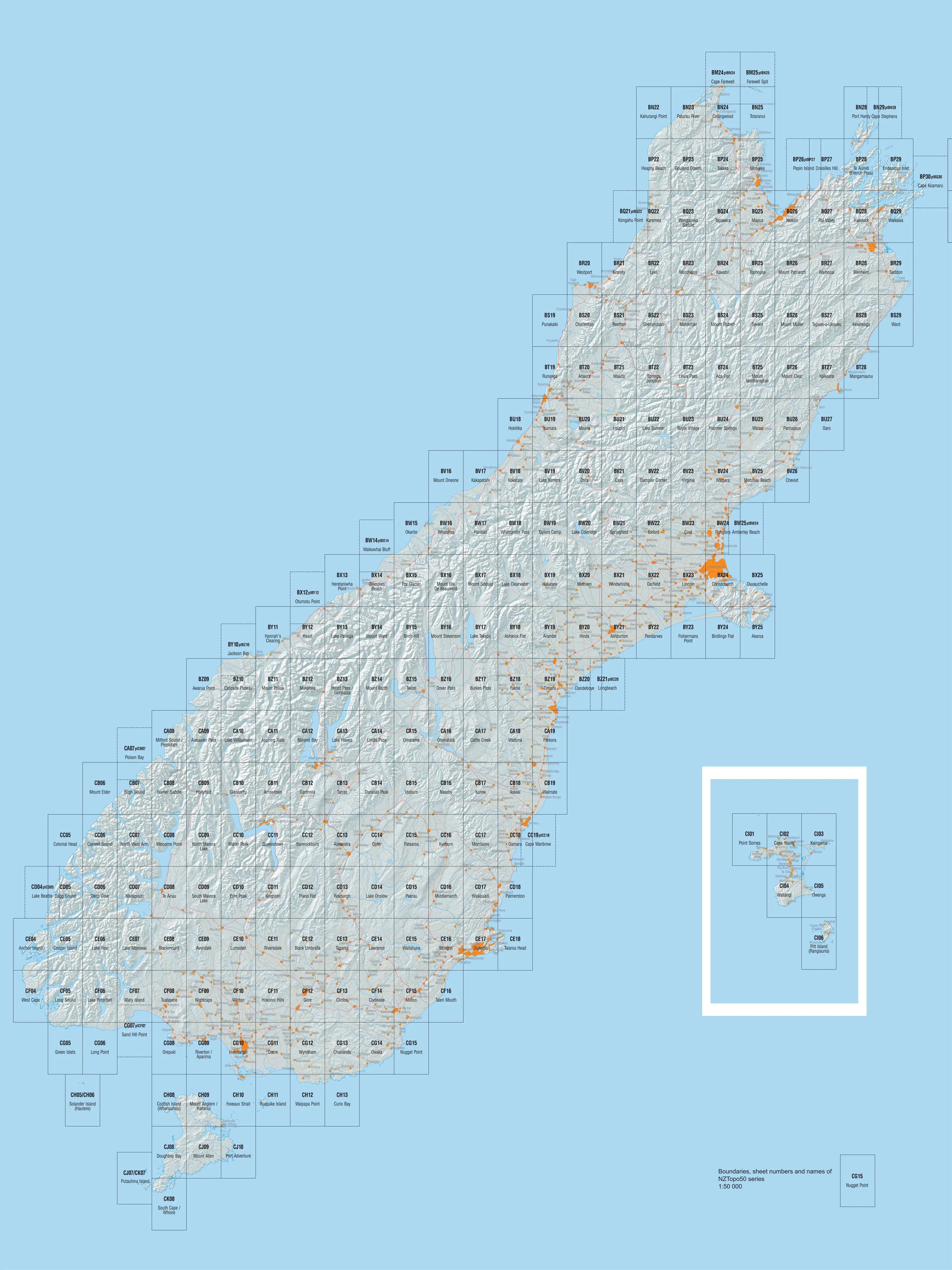 BY25 - Akaroa Topo50 map