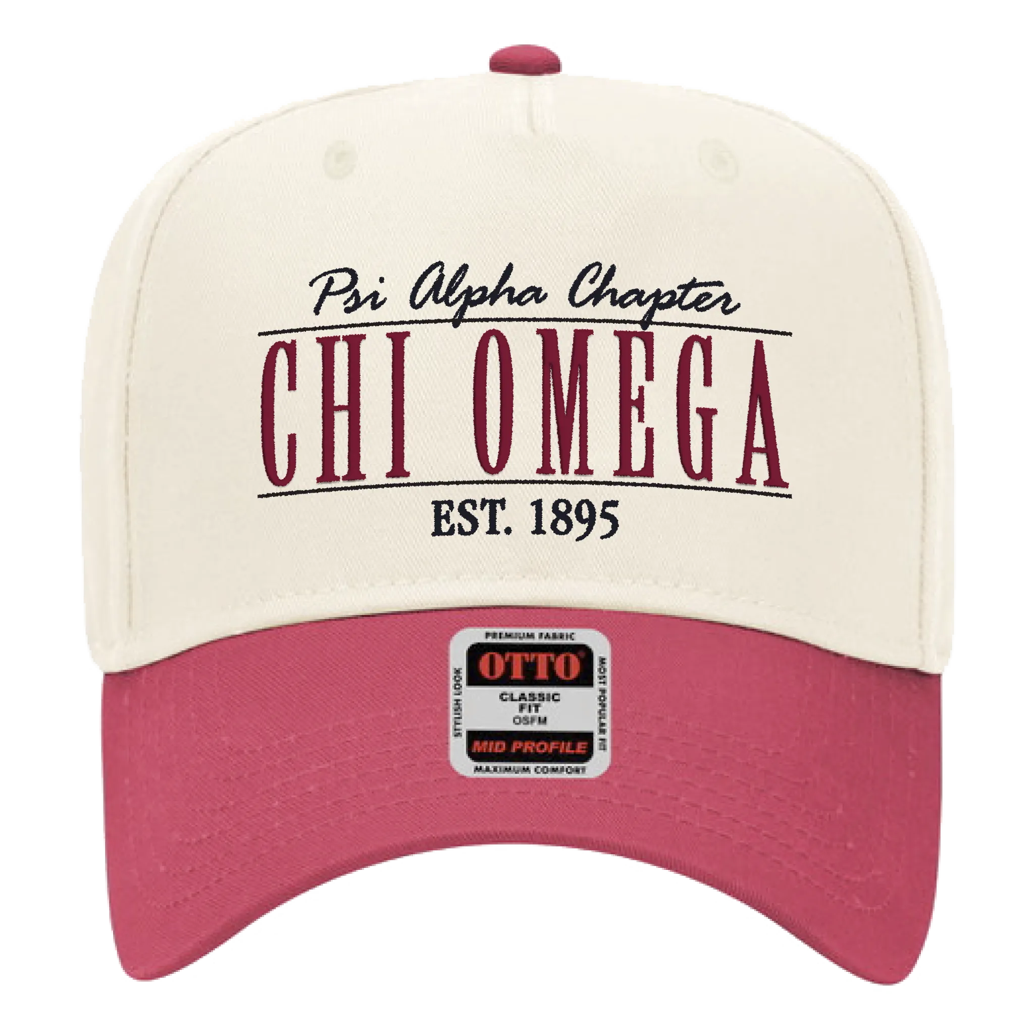 Chi Omega PR Two-Tone Hat Design