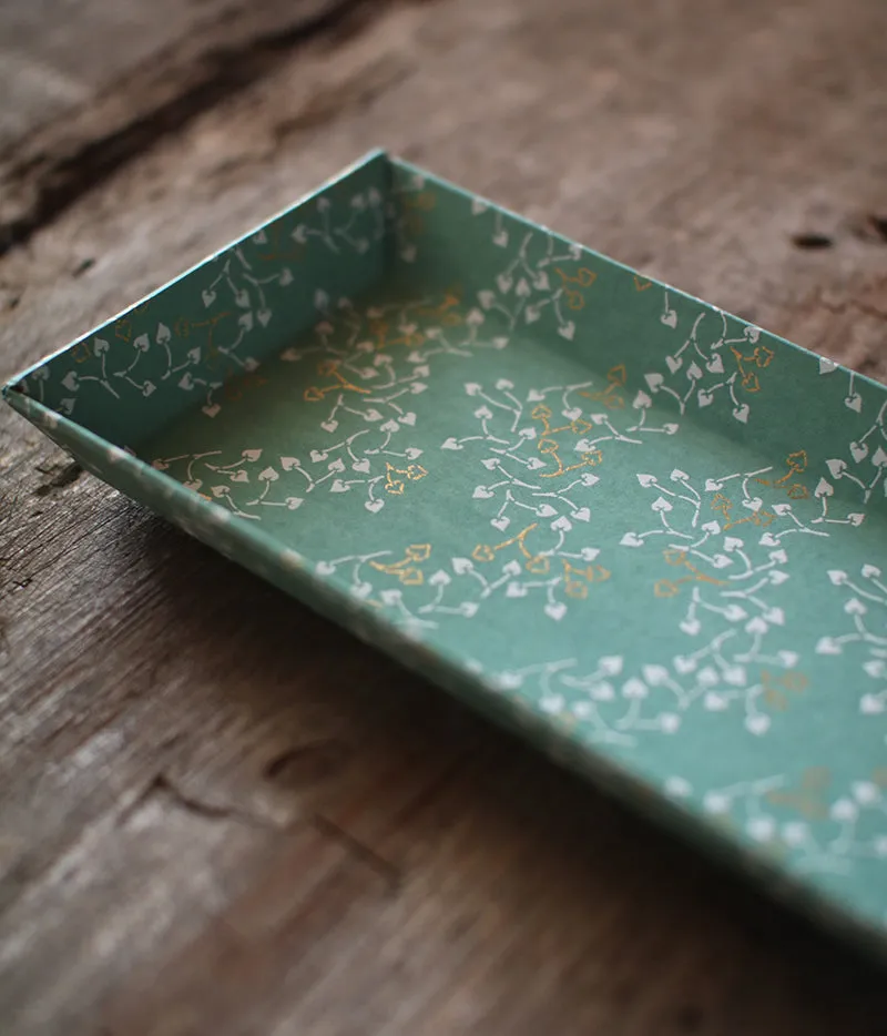 Chiyogami Paper Tray {Futaba-Aoi}