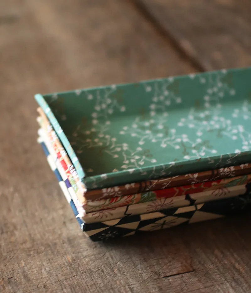 Chiyogami Paper Tray {Futaba-Aoi}