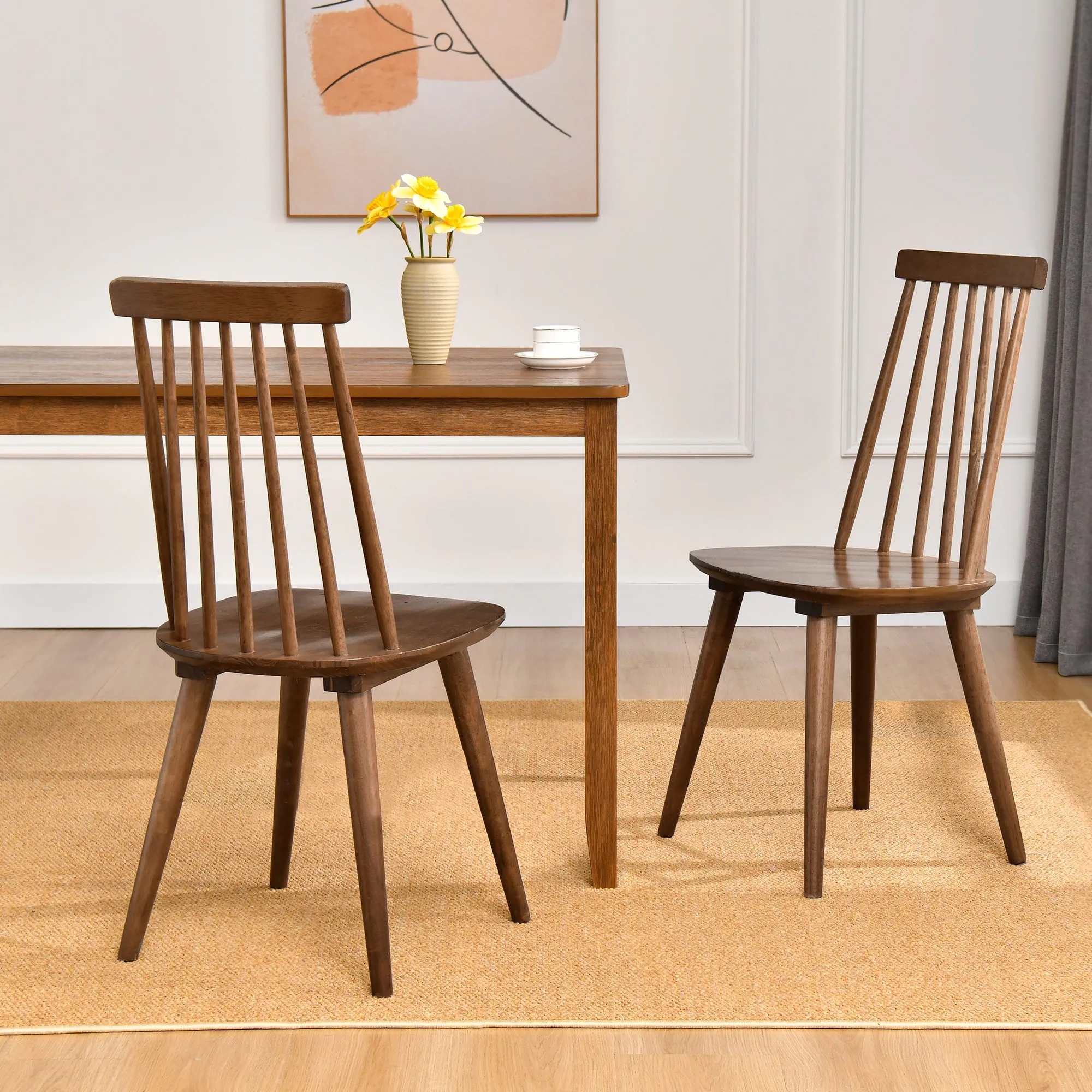 Cortez Farmhouse Wood Dining Chairs