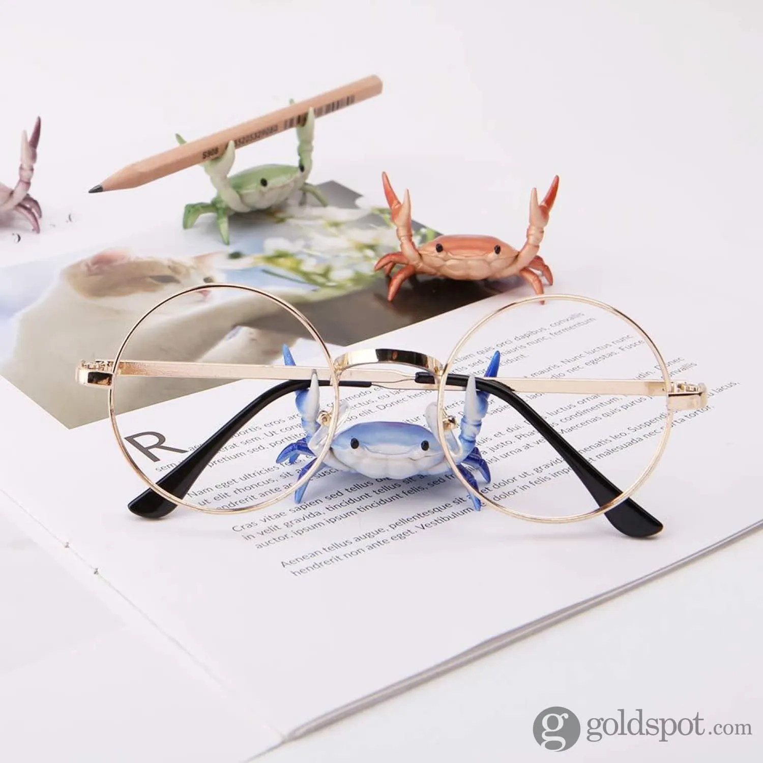 Crab Pen Holder in Blue