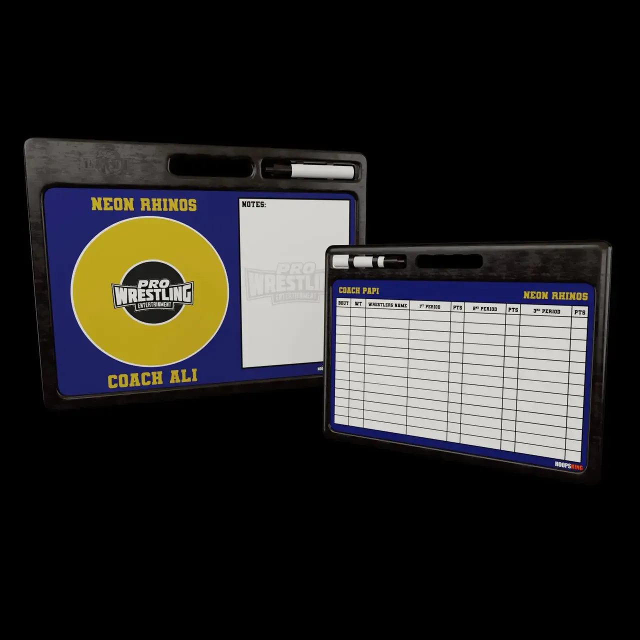 Custom Pro Wrestling Whiteboard -w Handle | 2 Sided