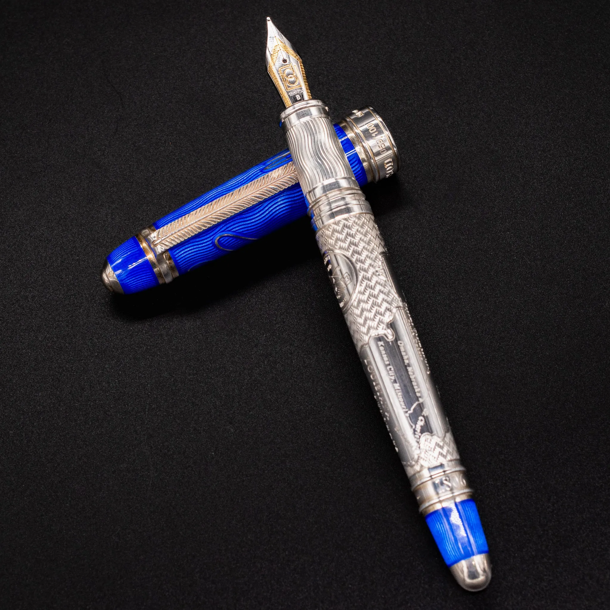 David Oscarson William Clark Fountain Pen - Sapphire Blue