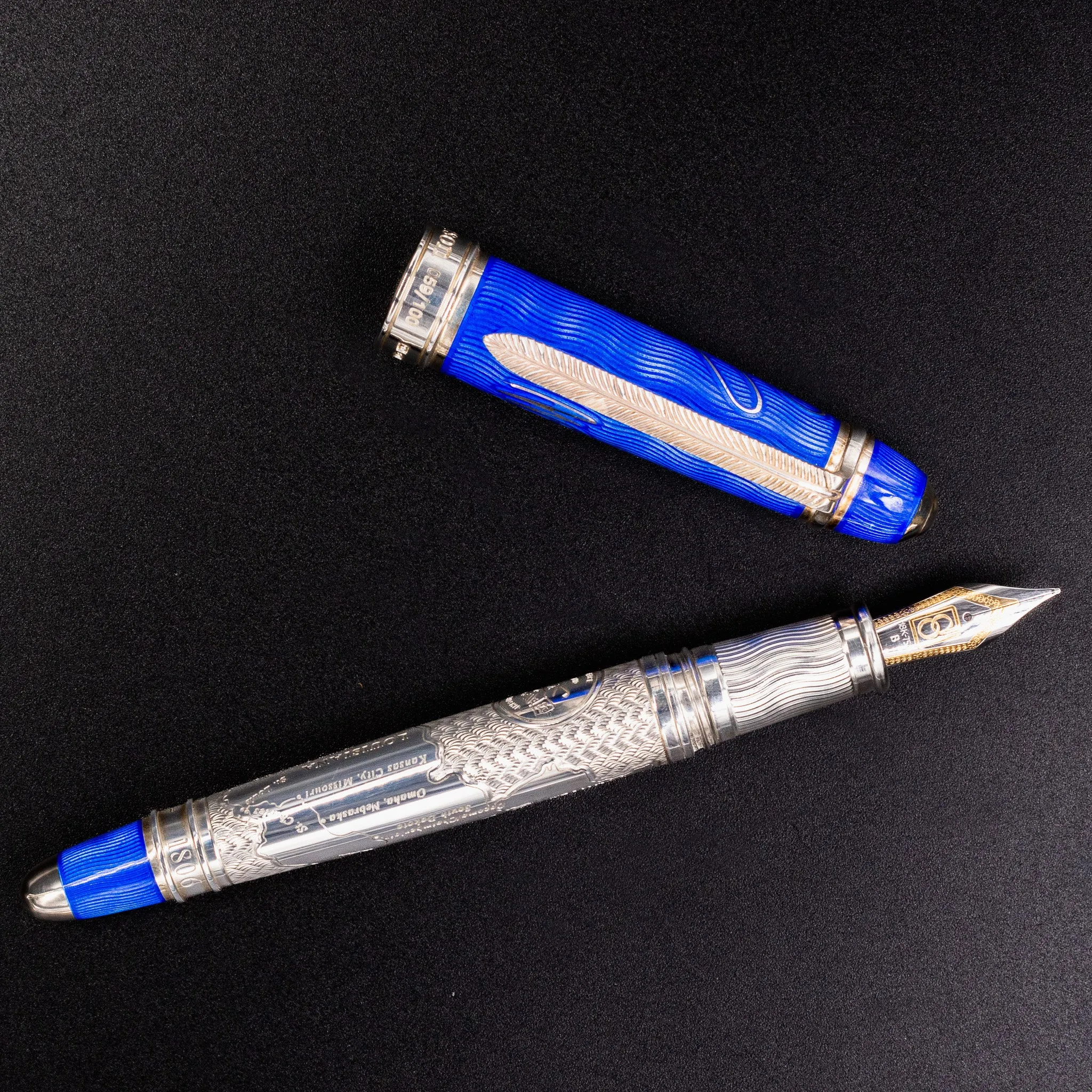 David Oscarson William Clark Fountain Pen - Sapphire Blue