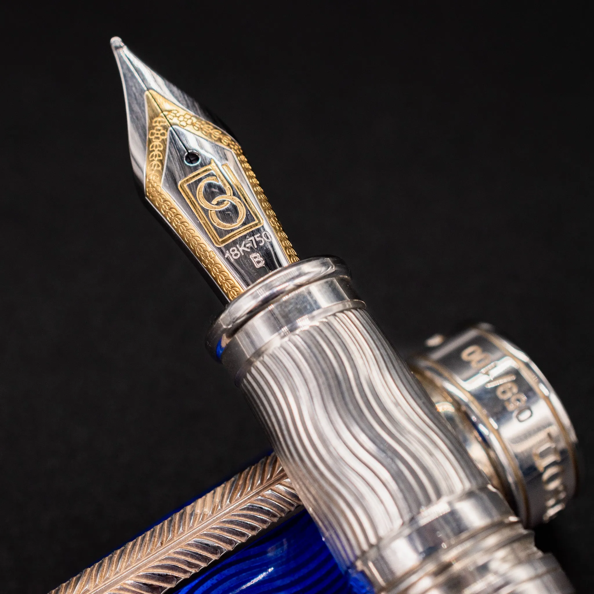 David Oscarson William Clark Fountain Pen - Sapphire Blue