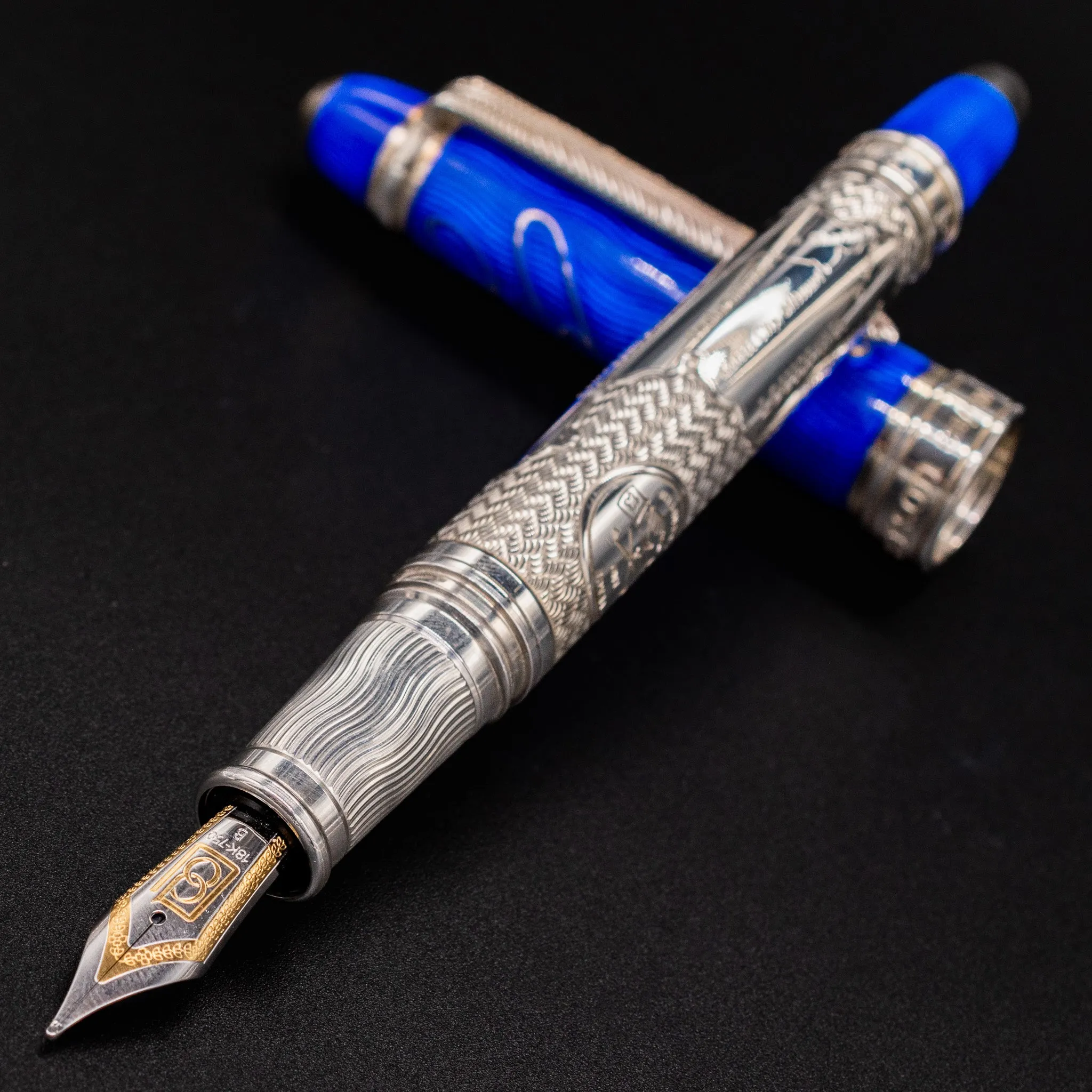 David Oscarson William Clark Fountain Pen - Sapphire Blue