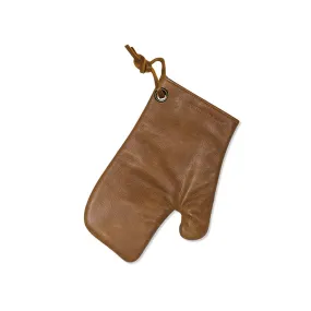 Dutchdeluxes Leather Oven Glove in Vintage Camel