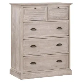 Eden 5-Drawer High Chest Natural Gray Acacia