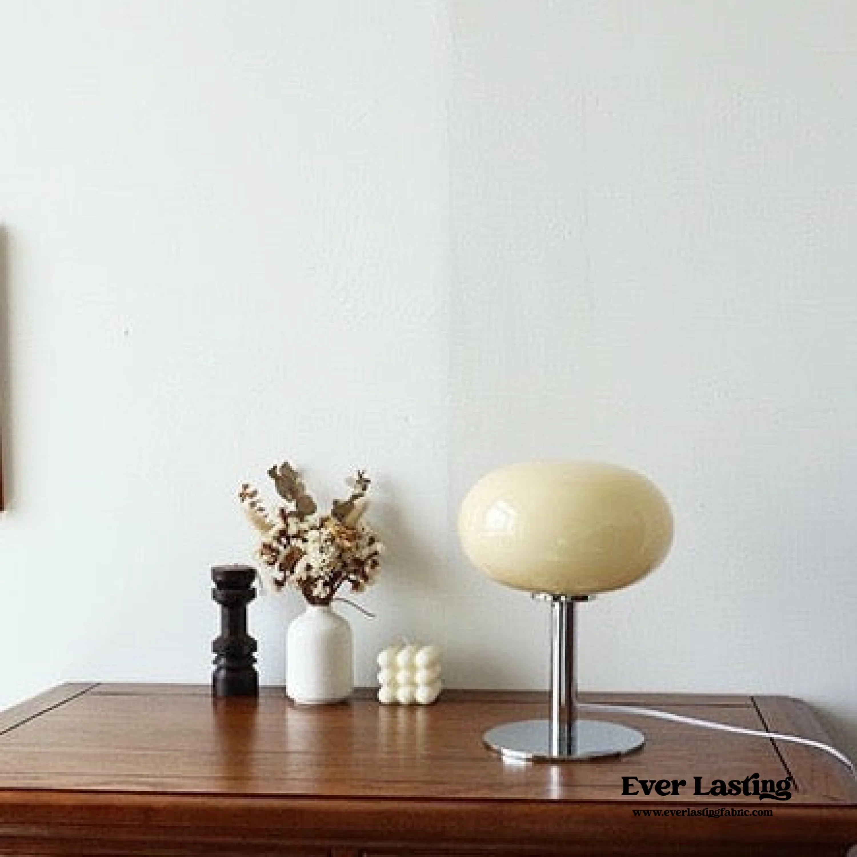 Egg Glass Lamp / White