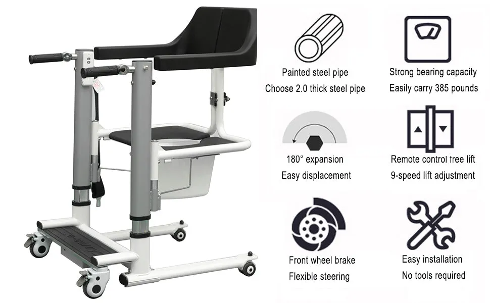 Electric Transfer Care Patient Lift - Transfer Wheelchair Patient Chair