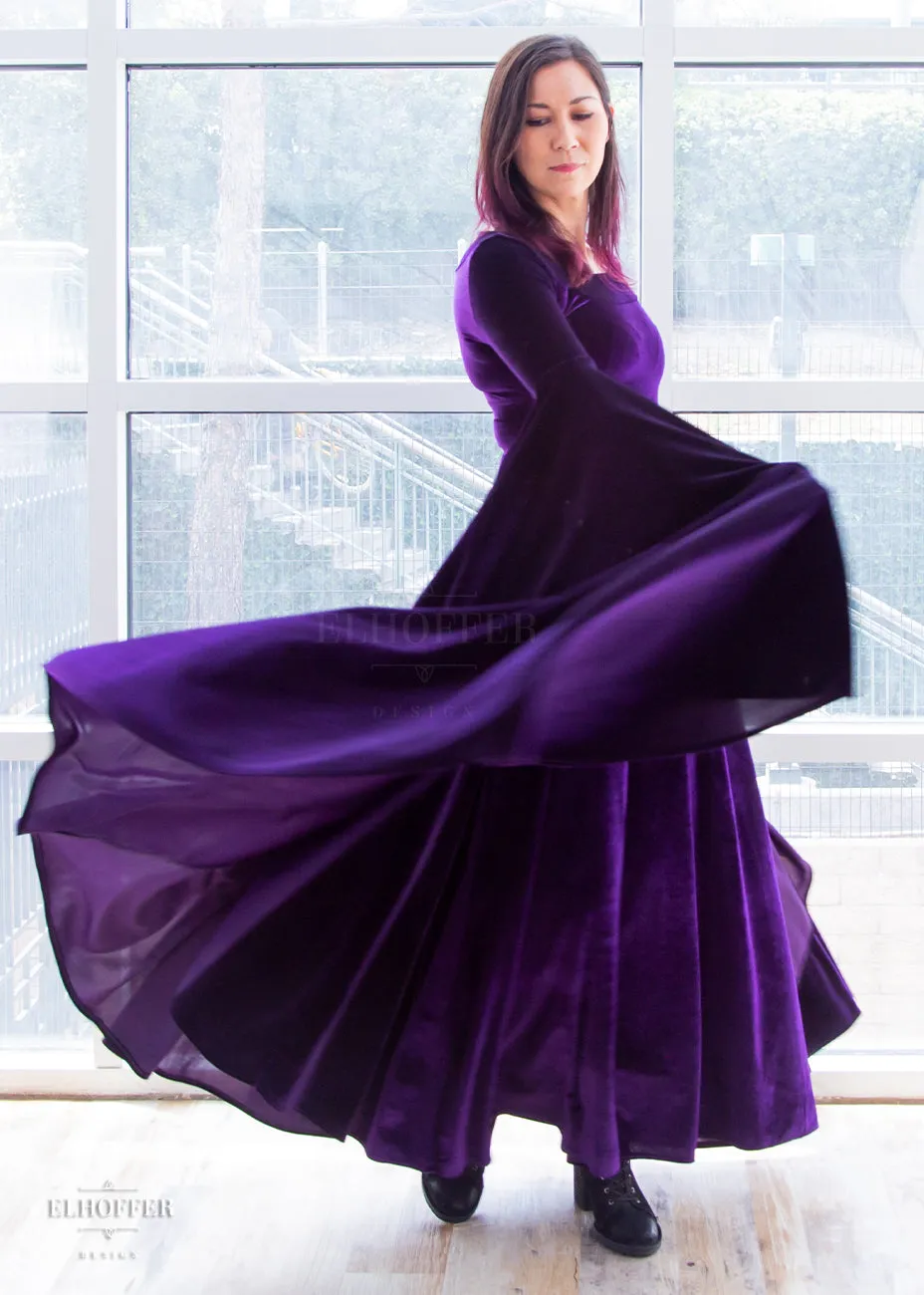 Elhoffer Atelier Velvet Princess Gown - Cosmic Purple