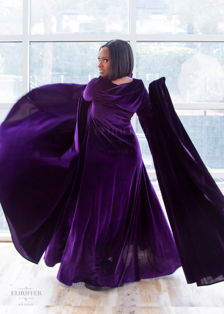 Elhoffer Atelier Velvet Princess Gown - Cosmic Purple