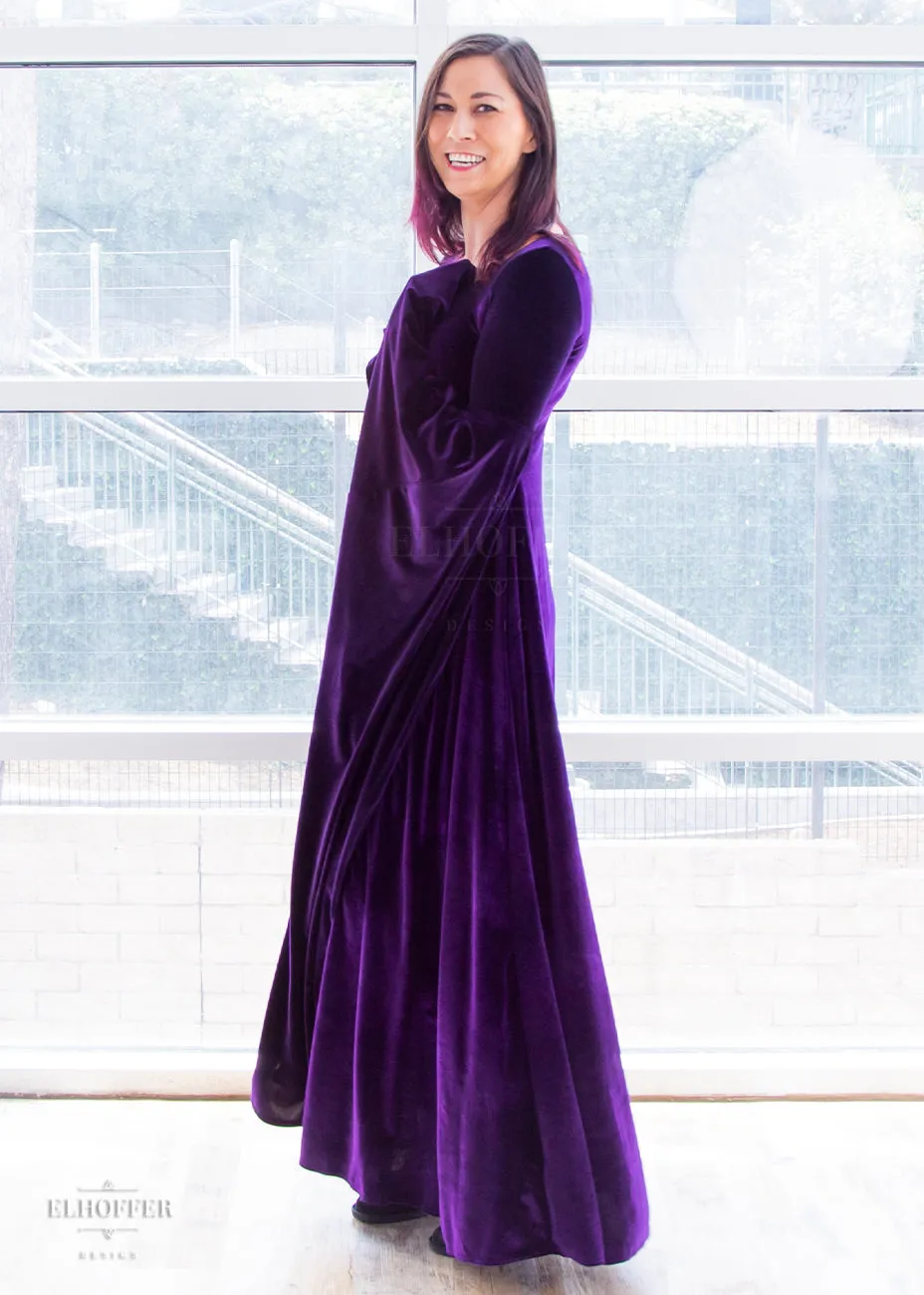 Elhoffer Atelier Velvet Princess Gown - Cosmic Purple