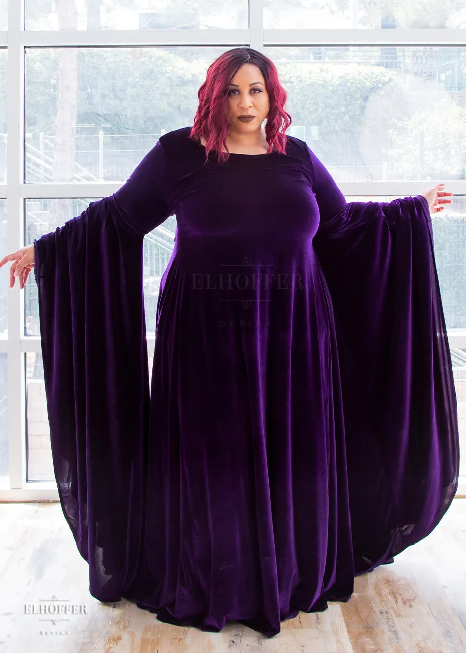 Elhoffer Atelier Velvet Princess Gown - Cosmic Purple