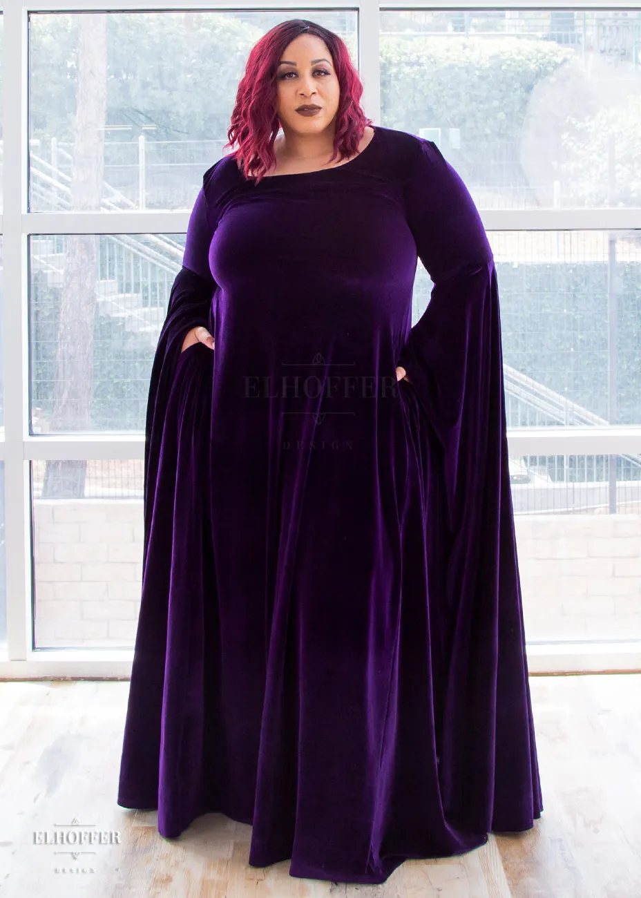 Elhoffer Atelier Velvet Princess Gown - Cosmic Purple