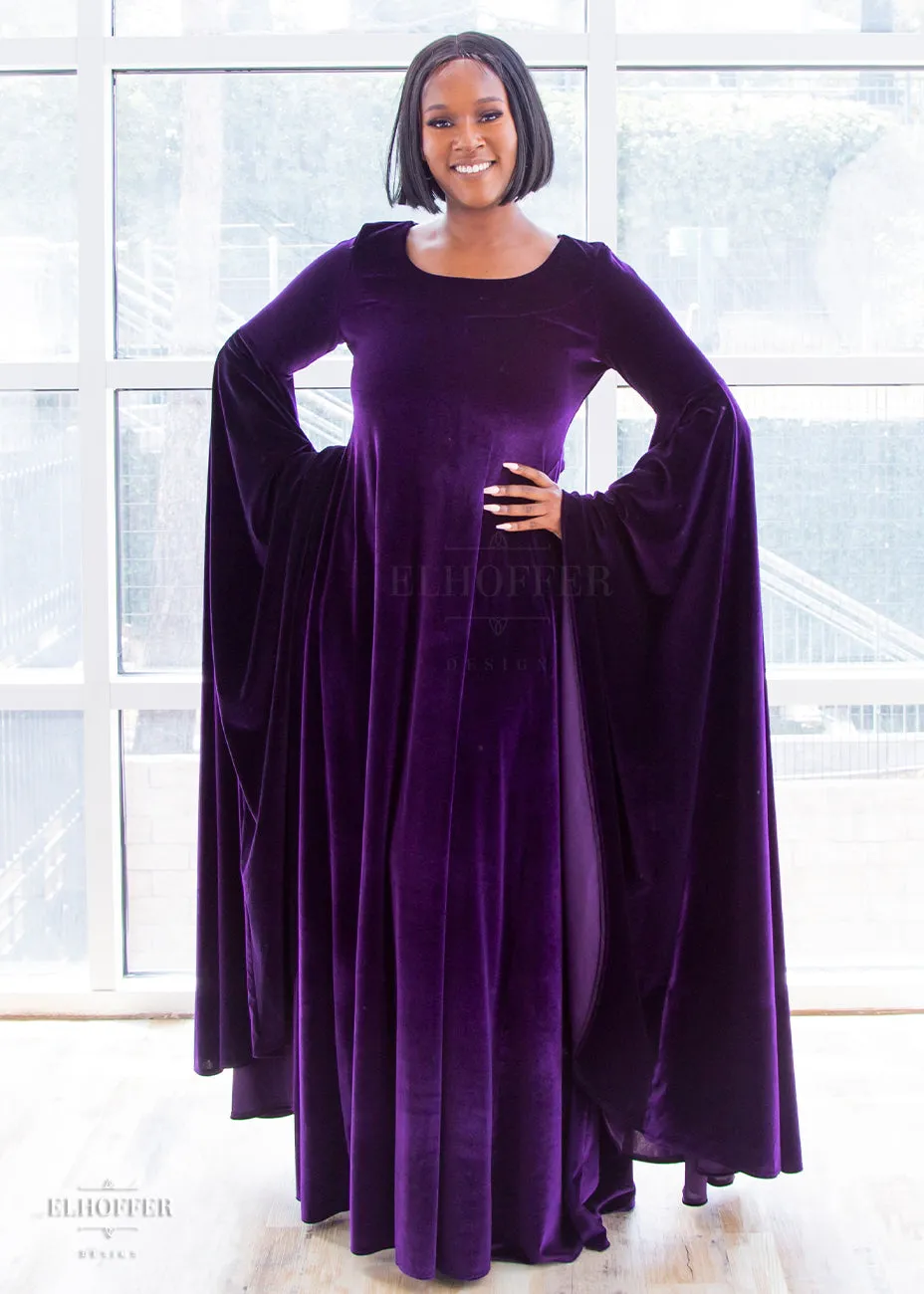 Elhoffer Atelier Velvet Princess Gown - Cosmic Purple