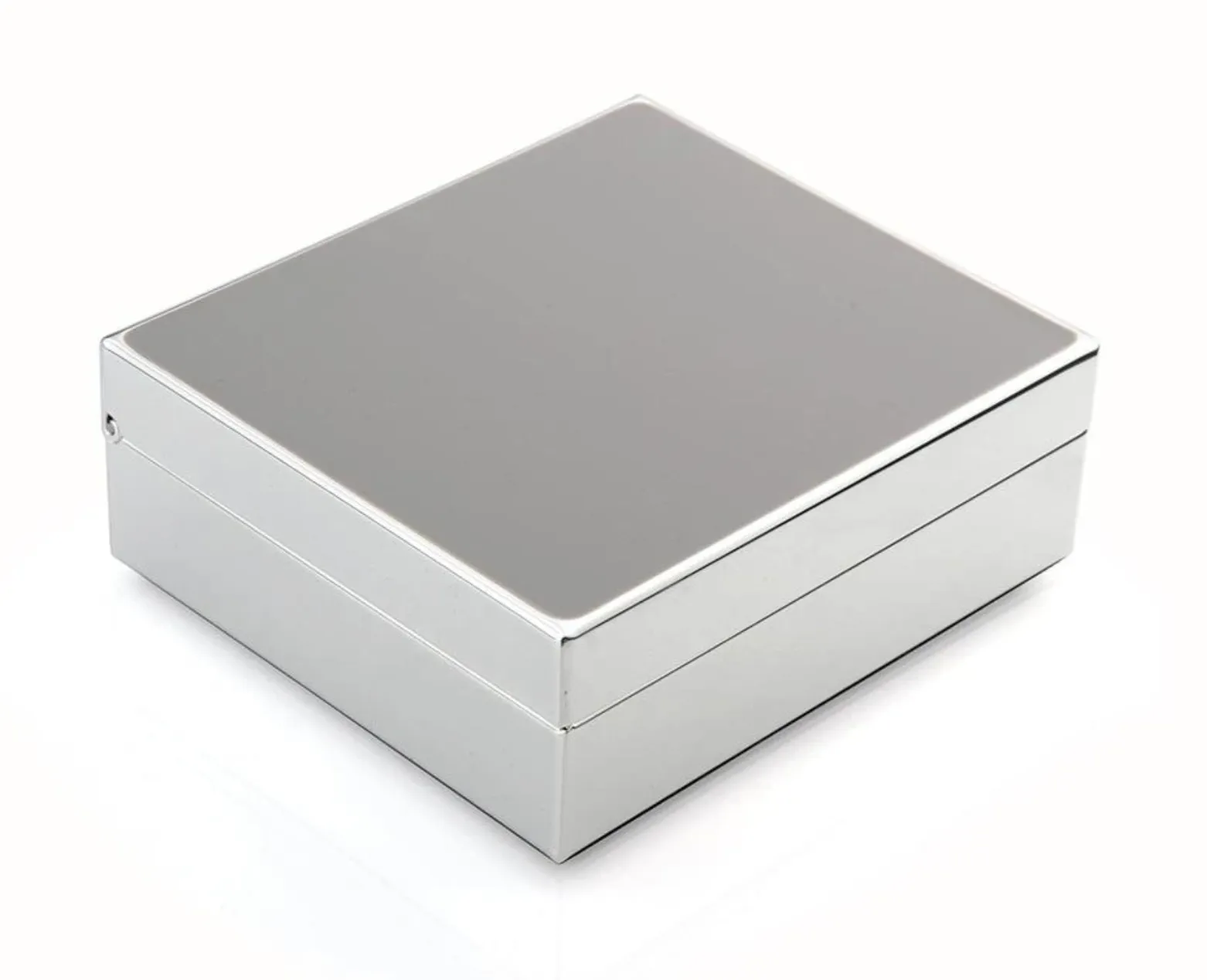 Enamel with Silver Trim Trinket Box