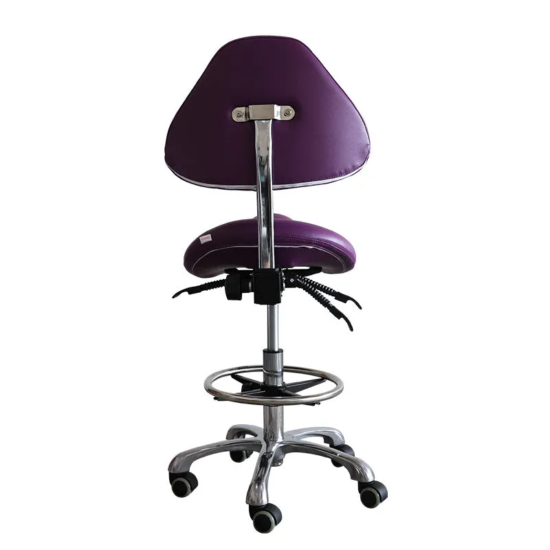 Ergonomic Comfortable Saddle Style Chair With Footrest & Backrest