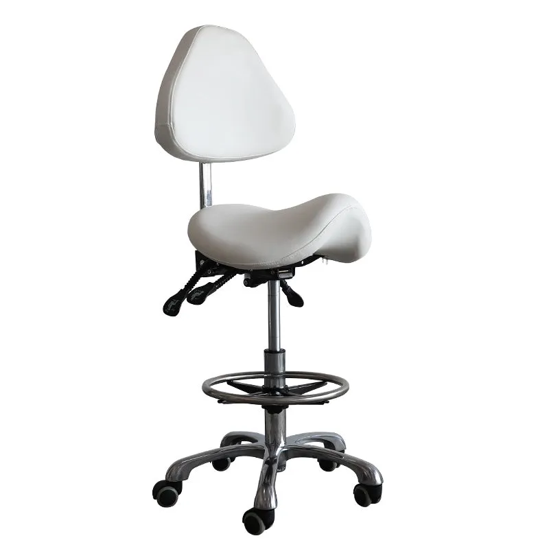 Ergonomic Comfortable Saddle Style Chair With Footrest & Backrest