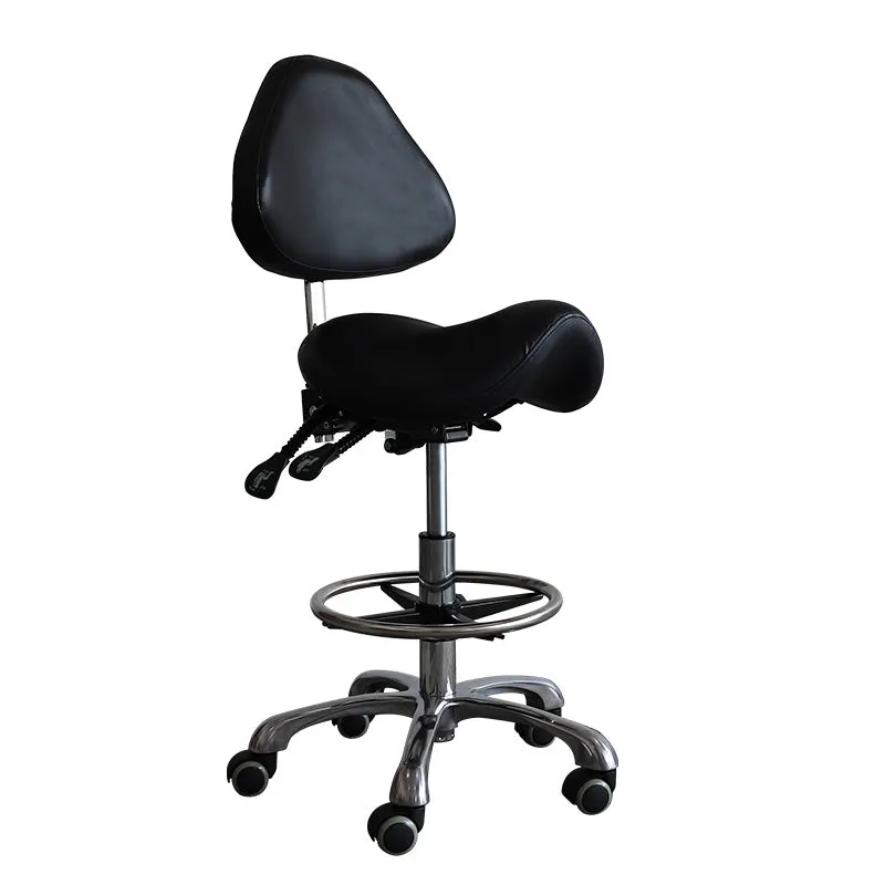 Ergonomic Comfortable Saddle Style Chair With Footrest & Backrest