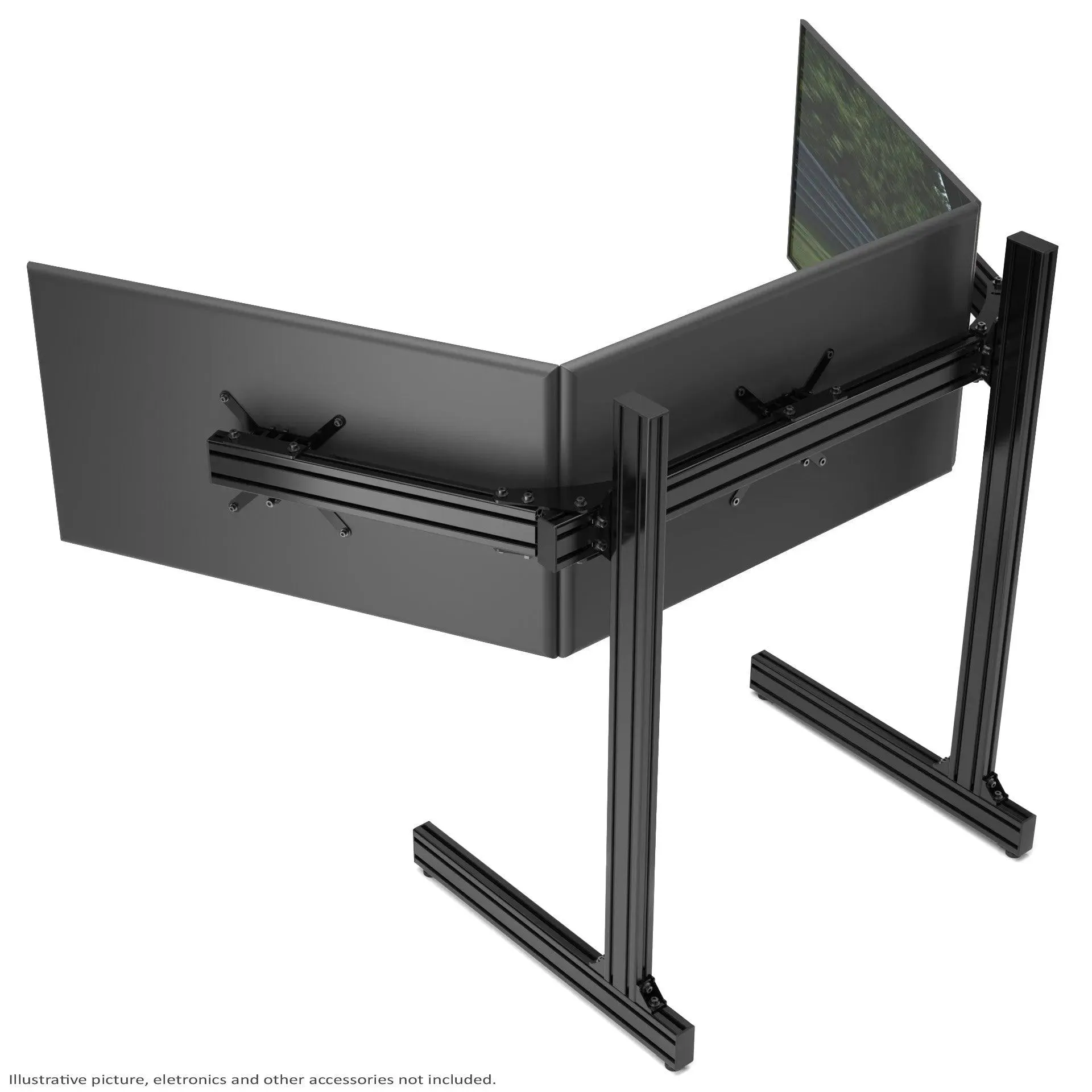 EXTREME TRIPLE SCREEN ADD-ON FOR ALUMINUM PROFILE TV STAND