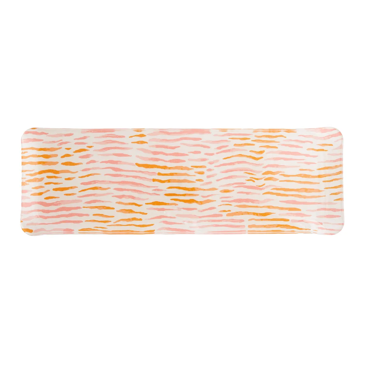 Fabric Tray Oblong Arles Pink/Orange