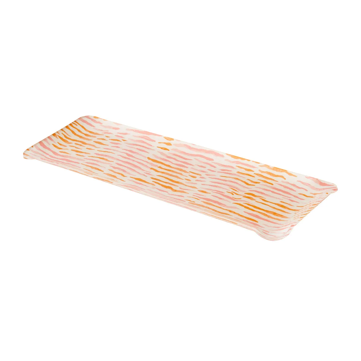 Fabric Tray Oblong Arles Pink/Orange