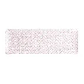 Fabric Tray Oblong Sprig Pink