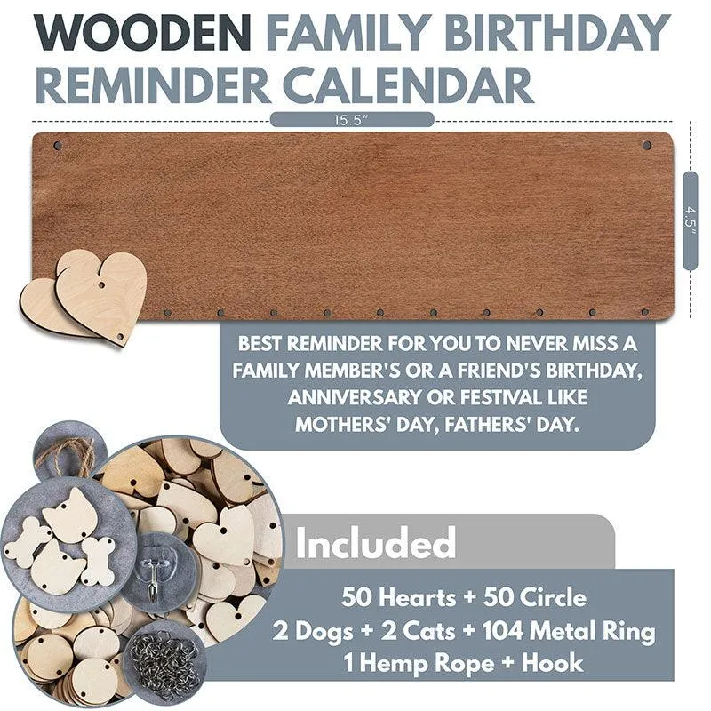 Family Wooden Calendar For Wall